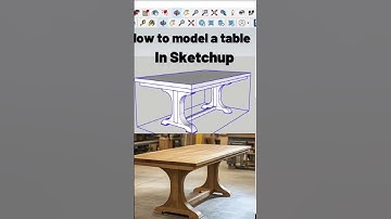 How to Model a Table In SketchUp. #woodworking #table #sketchup  #model #furniture