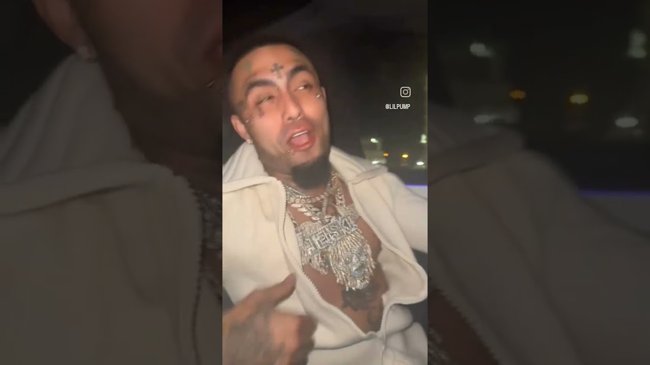 Lil Pump listening his new song " Face card " 🔥 