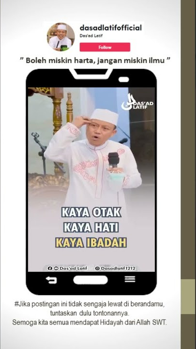 Boleh Miskin Harta, asal jangan miskin Ilmu - UDL