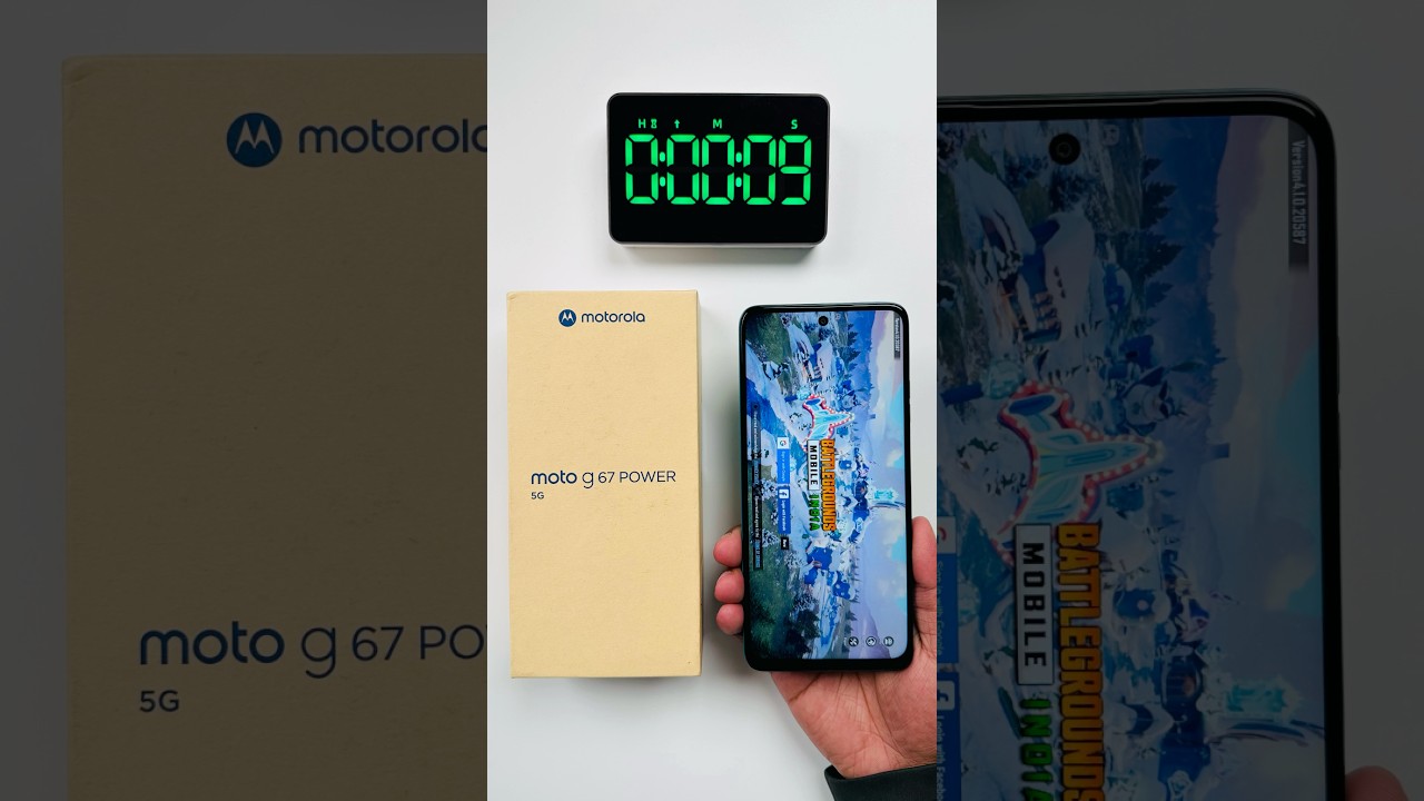 Motorola G67 Power BGMI Game App Open Speed Test 
