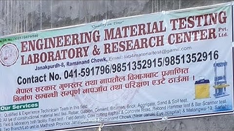 Engineering Material Testing lab Janakpur M-30 Cube  Test