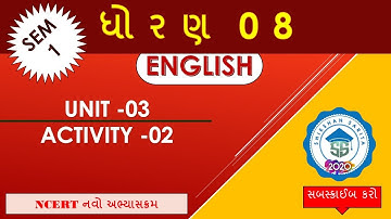 STD 8 ENGLISH SEM 1  UNIT 3 WHAT WERE YOU DOING   ACTIVITY 2 STORY VINU