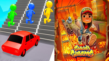 Shape shifting VS Subway Surfers - All Level Gameplay Android iOS ( Part- 3 )