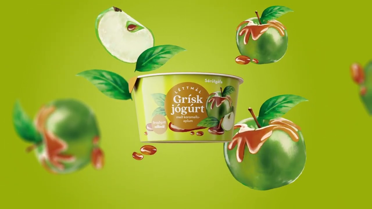 Grísk jógúrt með karamellueplum - Léttmál