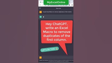 ChatGPT x Excel Macros 🤔 #excel #msexcel #shorts #chatgpt