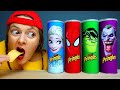 프링글스를 먹으면 무엇으로 변할까요! 마법 도나 Elsa Frozen vs Hulk Mukbang Giant Pringles MUKACHU