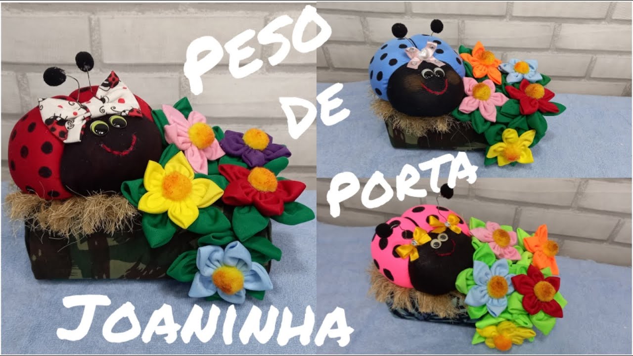 como fazer joaninha no jardim peso de porta usando caixa de leite