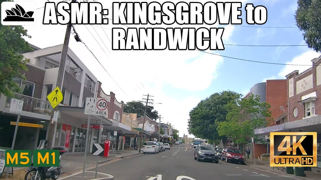 ASMR Sydney drive: Kingsgrove to Randwick via M5 & M1 (in 4K)