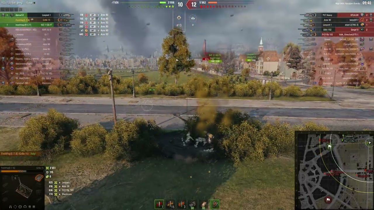 Obcasnik z World of Tanks - Grille 15 na Ruinbergu