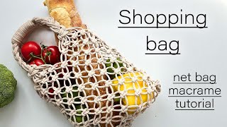 DIY Macrame tutorial Shopping bag * Net bag  * Makramee markttasche * Torebka ze sznurka