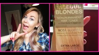 Colour Freedom Rose Blonde Hair Toner Youtube