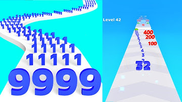 Satisfying Mobile Game - Number Run Merge - All Levels Gameplay (Levels 21-42)