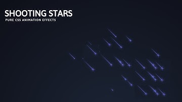 Shooting Stars Animation Effects CSS | Falling Stars Animation only CSS | Source Code
