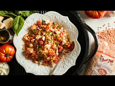 Tomato Basil Lentil Salad