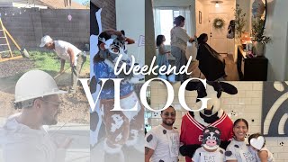 Free Chick-fil-A | Backyard Renovation | New Hairstyle Vlog. 