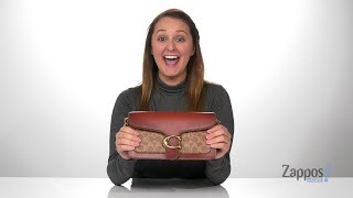 COACH Tabby Chain Clutch In Signature Canvas With Beadchain