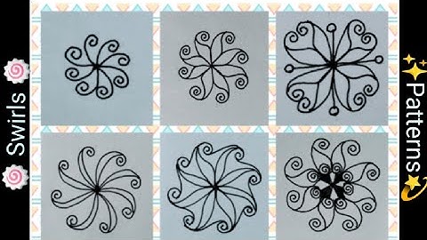 Zentangle patterns-11 | Cute swirl flowers.#zentangle #zentangler #doodle #flowers #swirls