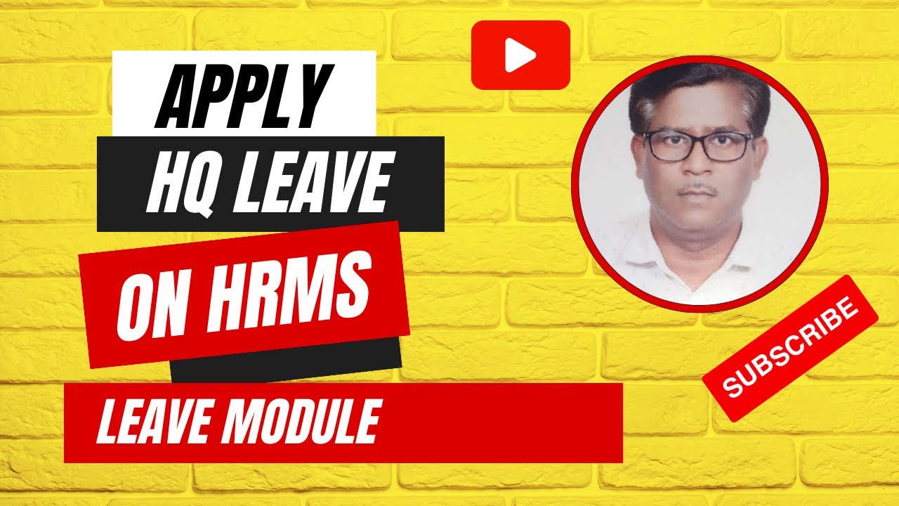 ## HOW TO APPLY HEAD QUARTER (HQ) LEAVE ON HRMS ## RAJESH ## IC## - YouTube