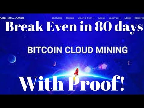 Hashflare Bitcoin Mining 80 Days To Break Even, Profit Calculation With Proof!