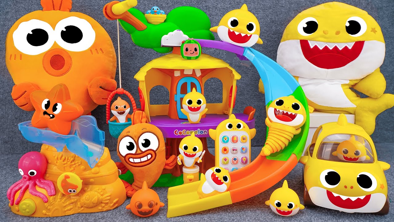 68 Minutes BABY SHARK Collection Unboxing - Satisfying Unboxing WowWee Baby Shark Playground Playset