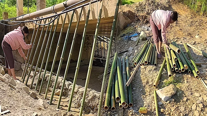 Building a Safe Bamboo Home Under a Bridge for Her Daughter: Single Mother’s Bamboo Building Journey