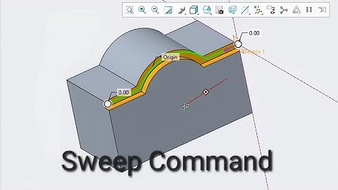 Creo Parametric #9(Sweep Command).@IIcadStudio #cad #creo #video #easy #tutorial #fun #art #new.