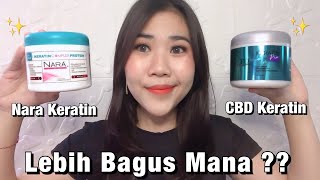 Battle Masker Rambut Viral Nara Keratin Hair Mask VS CBD Keratin Hair Mask