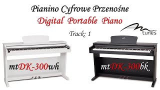 Elektronische Piano M-tunes mtDK-300wh Weiß E-Piano