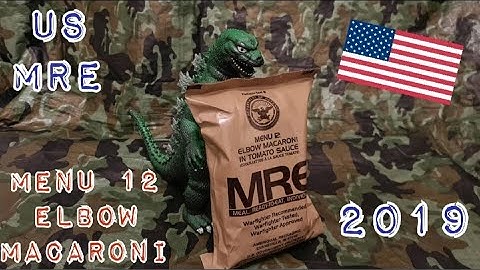 2019 US MRE, Menu 12: Elbow Macaroni In Tomato Sauce