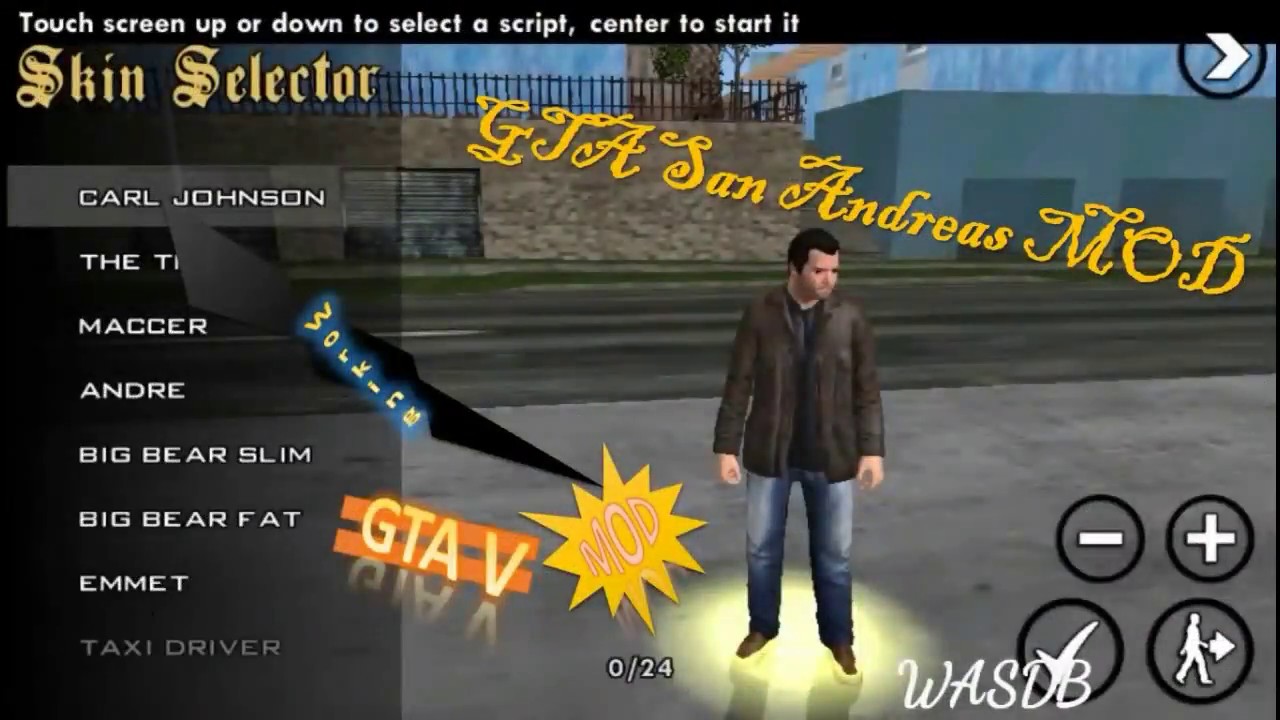 Gta San Andreas Mod Gta V Michael Trevor Franklin All Available On Android Apk Obb Wasdb Youtube