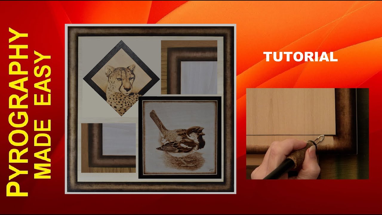 Wood Burning for Beginners BORDER FRAMES pyrography tutorial YouTube
