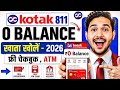 Kotak Mahindra Bank Open Account Zero Balance | Kotak 811 Account Opening Online Zero Balance