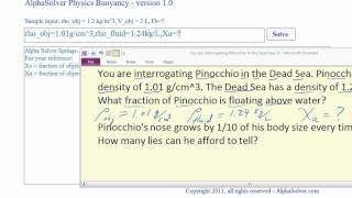 How to work buoyancy problems: fraction above water