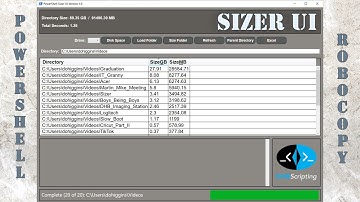 Sizer UI Finds Big Files Fast Using PowerShell and Robocopy!
