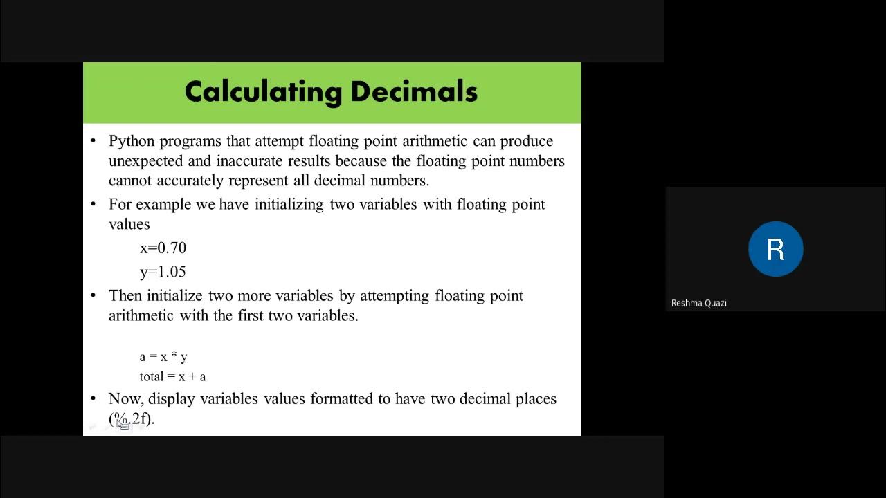 Unit II (Decimal Module in Python) - YouTube