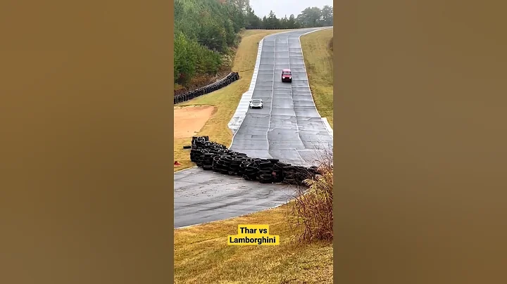Thar vs Lamborghini drag race #shorts #thar