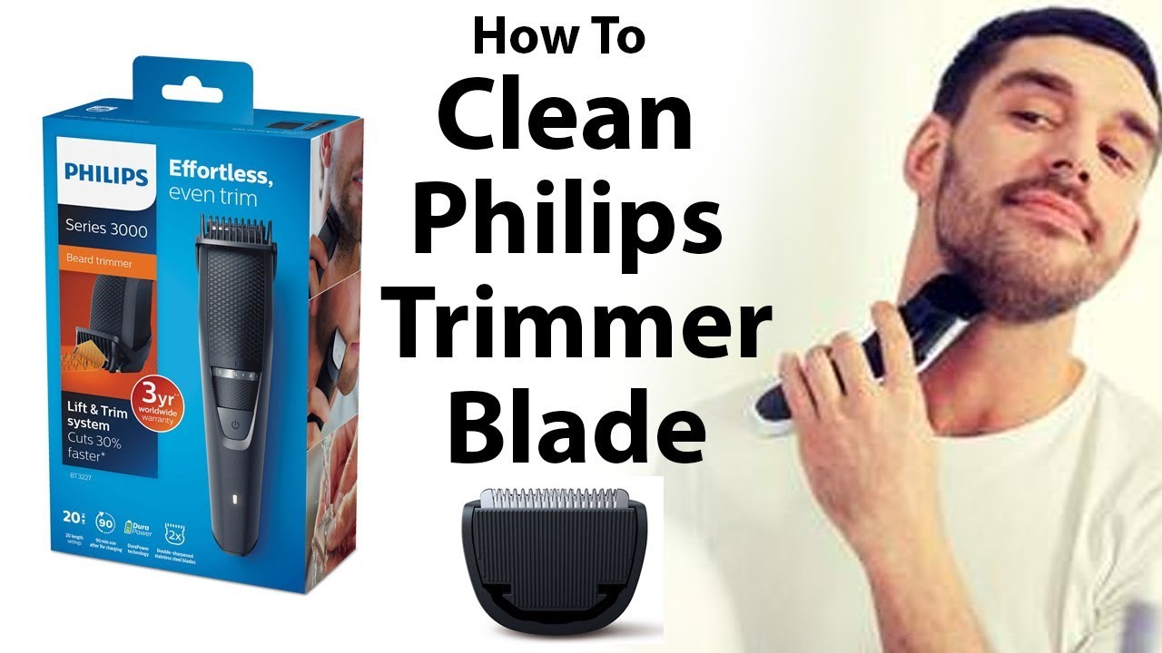 how to clean philips trimmer