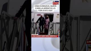 King Charles III and Queen Camilla arrive at Joint Base Andrews for a U.S. state visit.
