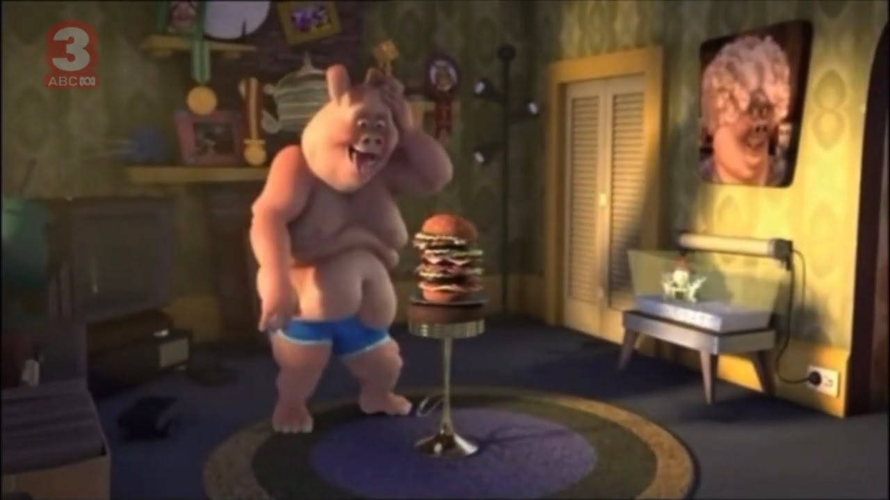 Horace in slow motion abc3 the burger dance 2 pig - YouTube