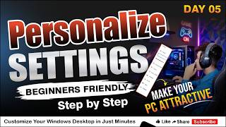 🖥️ Windows Personalize Settings Complete Guide | Basic Computer Course in Hindi screenshot 3