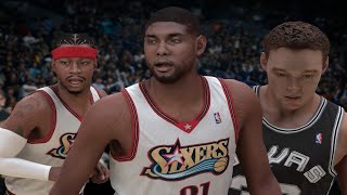 Famous What If Tim Duncan Was Drafted By the Philadelphia 76ers? NBA 2K24 Profile