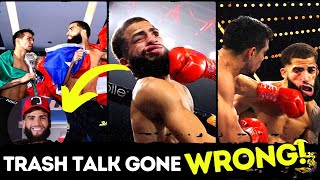 When Trash Talk Goes Wrong Jose Zepeda vs Josue Vargas Acting Cocky & 1st RD KO #boxing #shorts