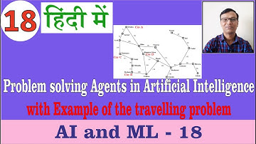 Problem solving Agents in Artificial Intelligence with Example of the travelling problem|| हिंदी में