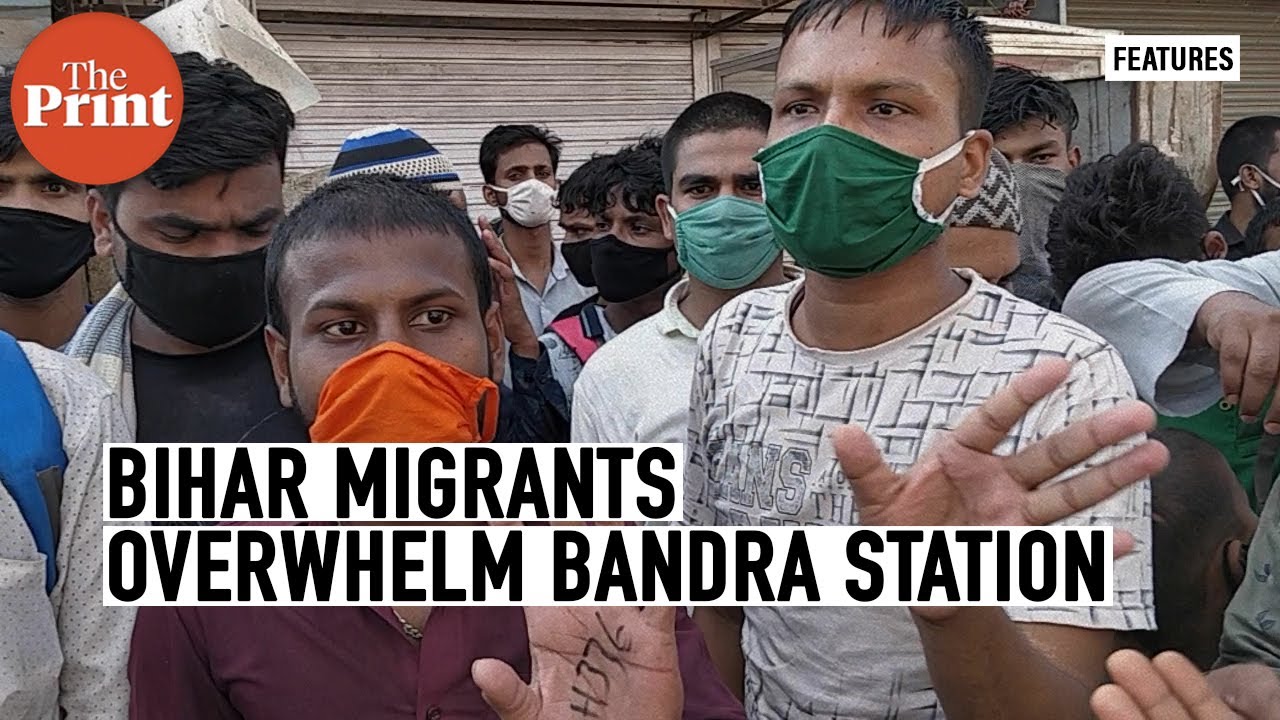 Migrant workers from Bihar overwhelm Mumbai's Bandra station in the ...