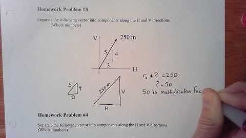 Separate Angled Vector into Horizontal and Vertical Components Using Similar Triangles (1)