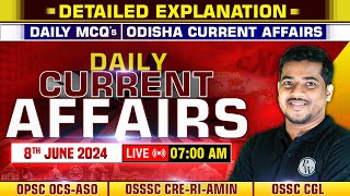 Daily Current Affairs : 8th June,2024 | OPSC OCS-ASO, OSSSC CRE-RI-AMIN, OSSC CGL | OPSC Wallah