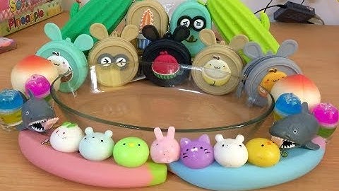 Mixing Random Things into Clear Slime !!! SlimeSmoothie Relaxing Satisfying Slime Videos