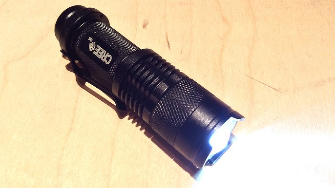 Cree Led Q5 Ultrafire Flashlight Torch Adjustable Focus Zoom Light Lamp Thorough Review Part #1 - YouTube