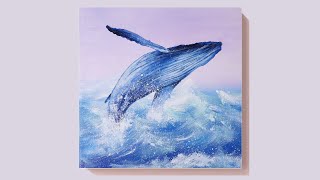 WHALE ACRYLIC PAINTING TUTORIAL FOR BEGINNERS STEP BY STEP | ART IDEAS | LEARN HOW TO PAINT#61