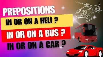 In a Bus or on a Bus/Car/Helicopter ??? || Transportation Prepositions #prepositions